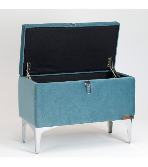 Pufa OSLO otwierana z pojemnikiem 61cm | Siedzisko welur