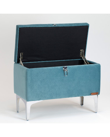 Pufa OSLO otwierana z pojemnikiem 61cm | Siedzisko welur