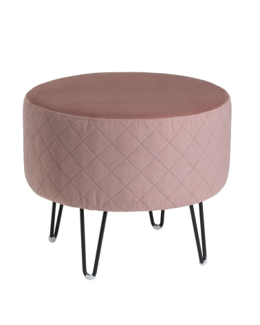 Pufa okrągła MADRID pikowana | Chesterfield velvet 60cm