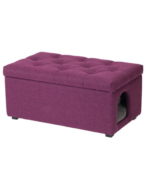 Pufa otwierana z legowiskiem, domek dla psa lub kota, królika