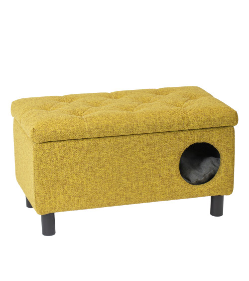 Pufa otwierana z legowiskiem, domek dla kota lub królika