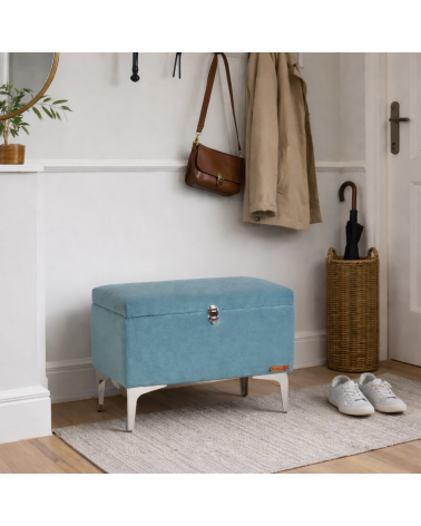 Pufa OSLO otwierana z pojemnikiem 61cm | Siedzisko welur